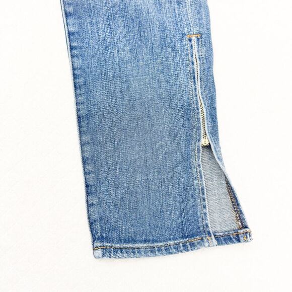 Frame Le Boy Split Hem Ankle Zipper Picadilly Zip Fly Denim Jeans Size 25 - Picture 6 of 10